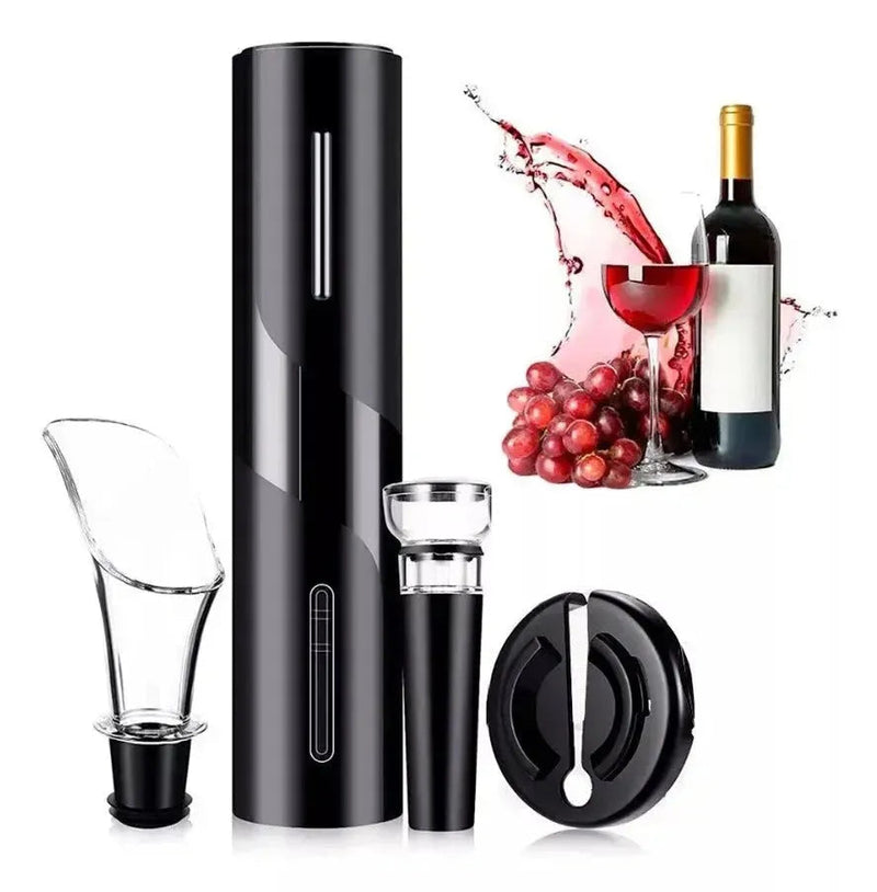 Set 4 en 1 Descorchador de Vino Eléctrico Premium 🍷 - Apertura Automática Sin Esfuerzo