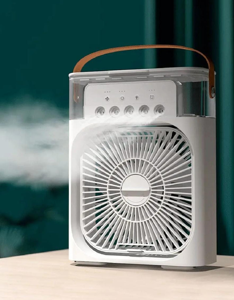 Ventilador De Aire Frio Portatil Con Humidificador 3 En 1